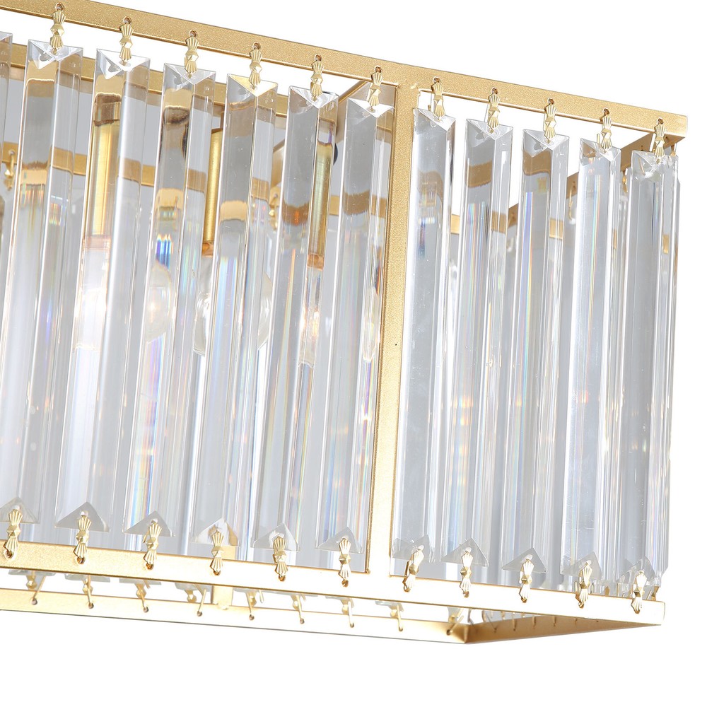 Modern Rectangular Crystal Chandeliers Pendant Ceiling Light for Dining Room HOT