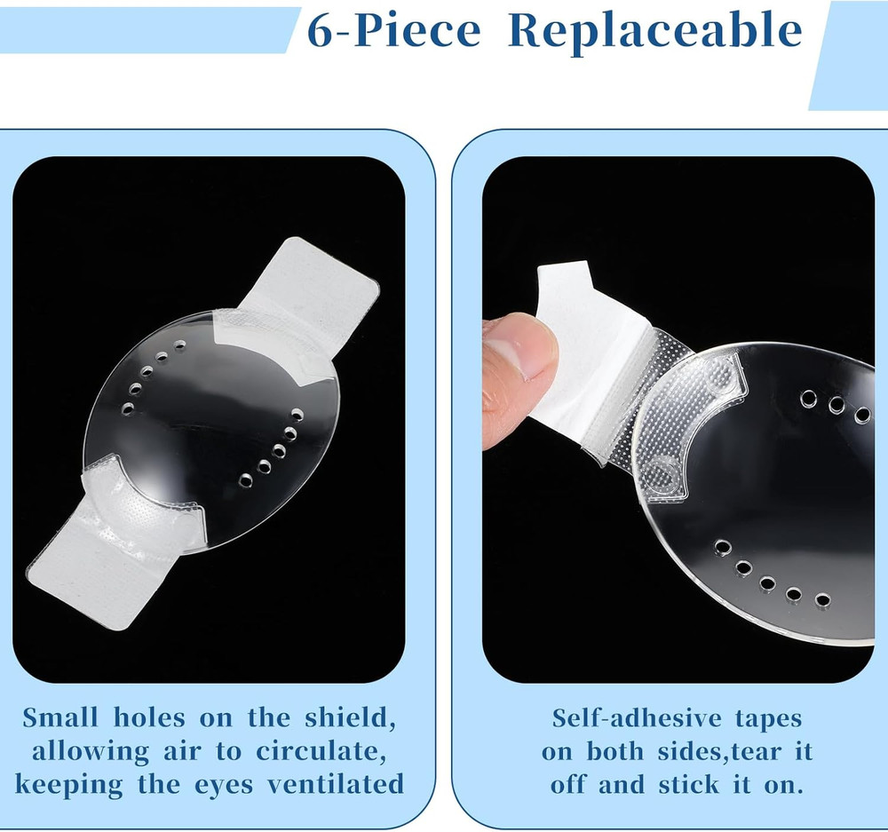 Eye Shield after Cataract Surgery 6Pcs Plastic Eye Patch Comfortable Clear Eyes