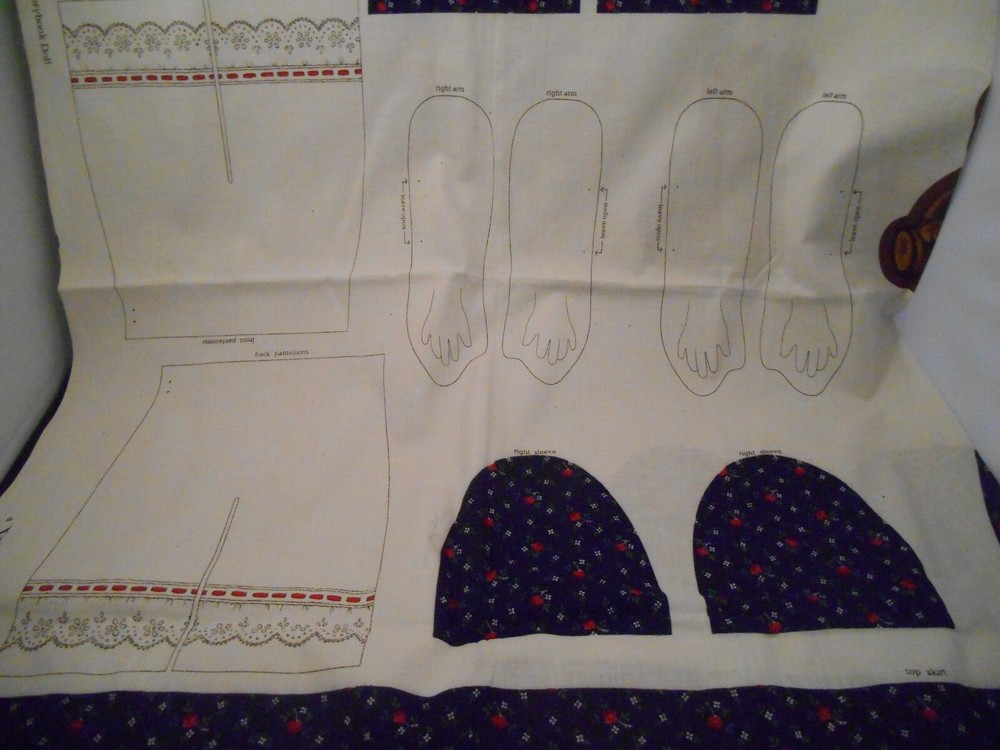 Goldilocks Once Upon a Time Fabric Pattern Panel Cut-out Doll Sew it Yourself