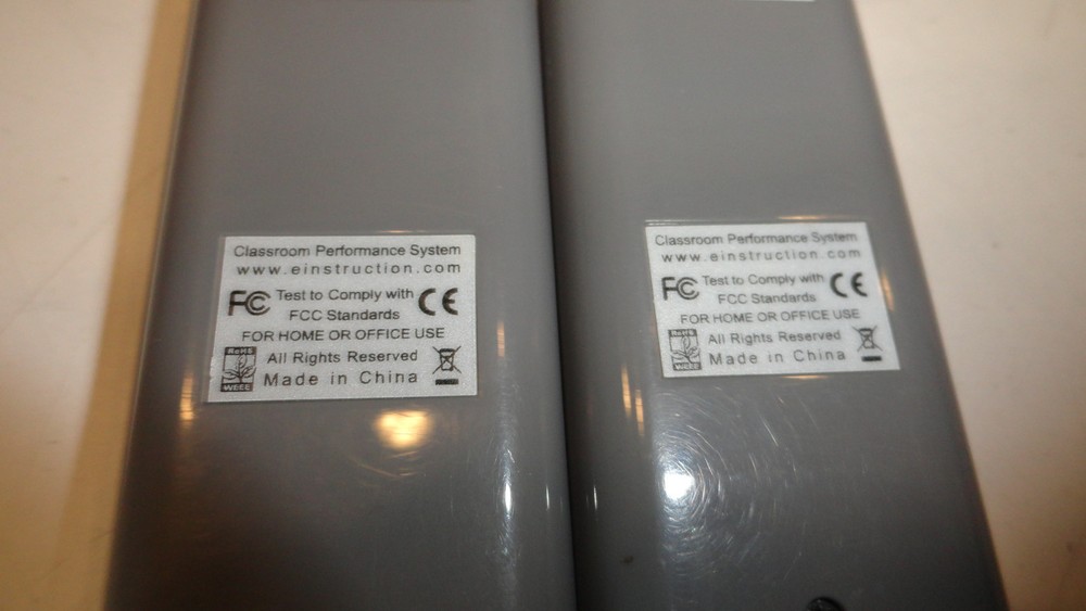 Lot of 2 eInstruction Classroom Performance System Clickers