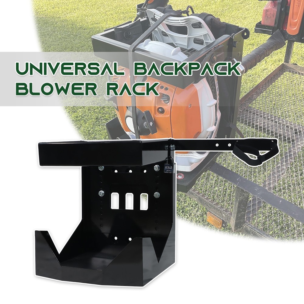 Adjustable Backpack Blower Rack for Open & Enclosed Trailer/ Truck Holder W/Lock