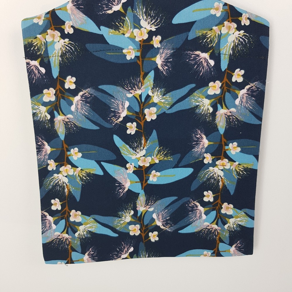 Peg Bag Handmade Navy Blue Floral Patterned Lined Laundry Clothes Peg Holder