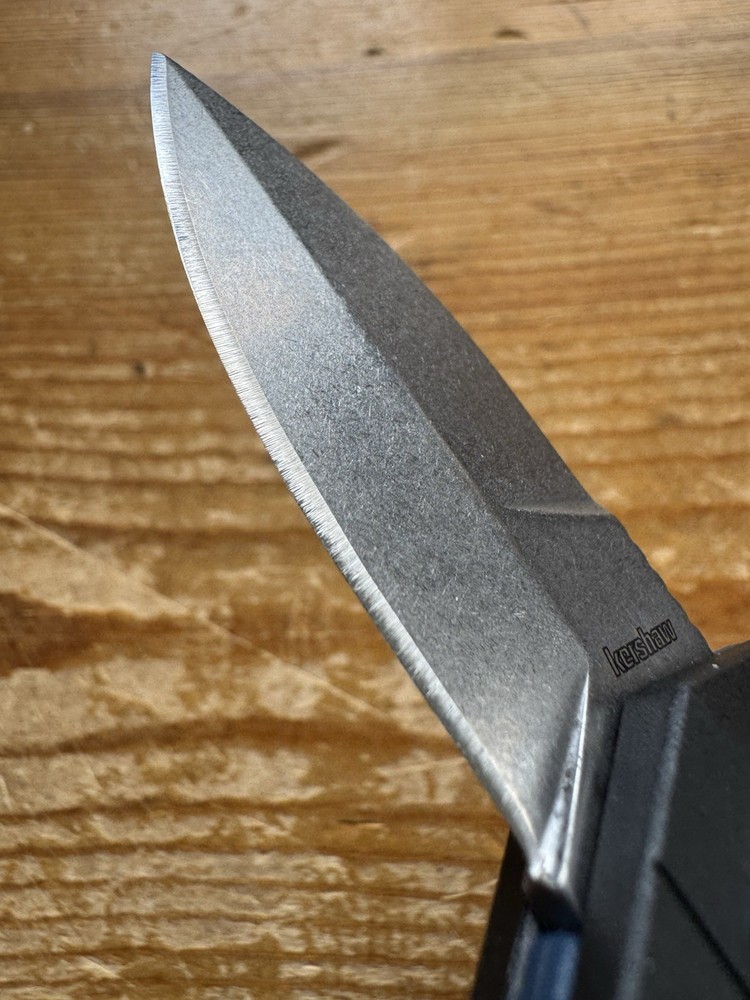 Kershaw Kapsule Manual Open Sliding Button Lock Single Edge Spear Point Blade