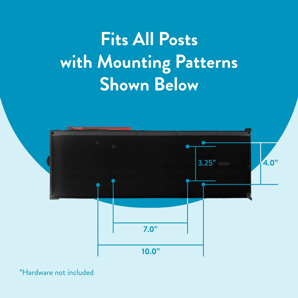 Architectural Mailboxes Elite Galvanized Steel Medium Post-Mount Mailbox in Blac