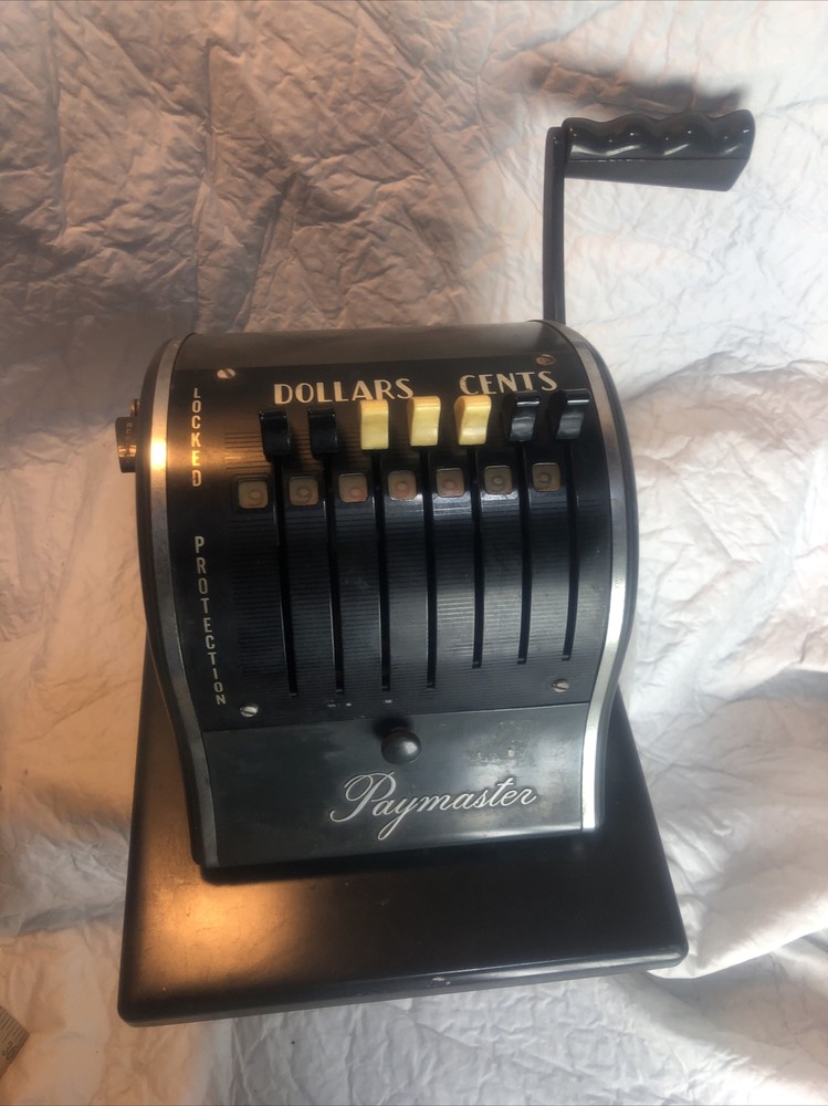 Vintage The Paymaster System Check Writer No Key