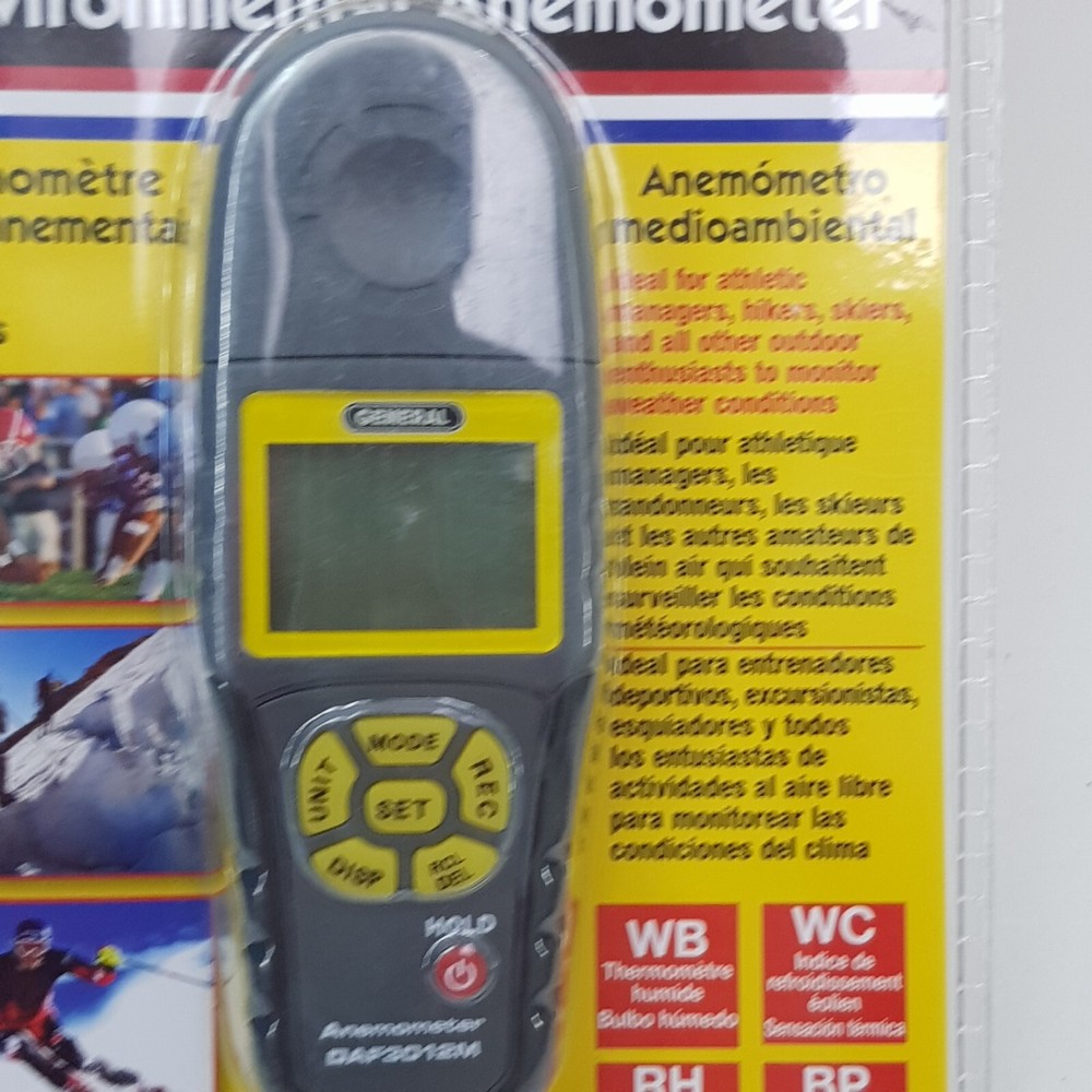 General Tools DAF3012M Environment Anemometer 9-in1 Pressure Speed Wind w/Memory
