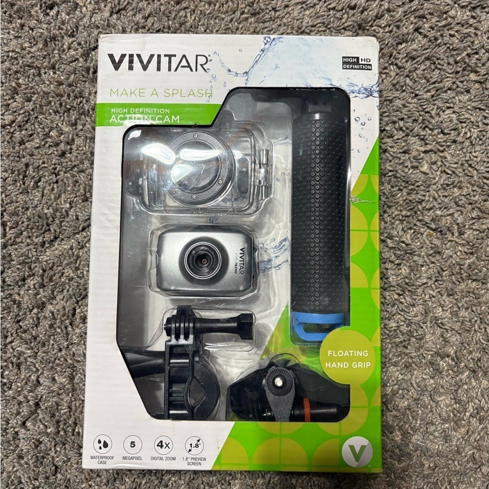 Vivitar Make A Splash HD Action Cam Accessory Bundle Waterproof New in Box