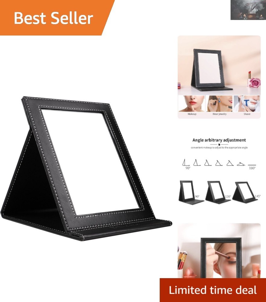 Compact Rectangular Travel Mirror with Cushioned Cover - Ideal Gift for All