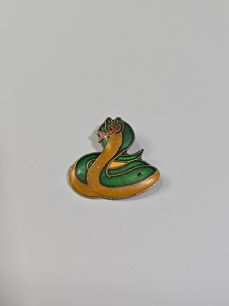 Cobra Snake Green & Yellow Lapel Pin