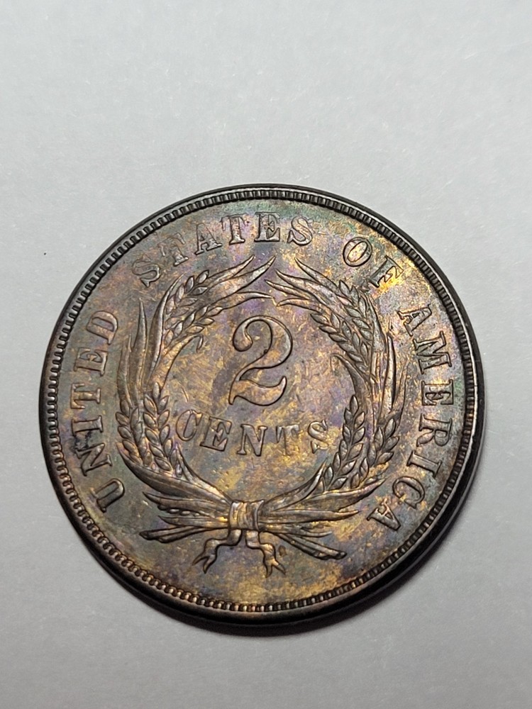 1865 2 cent piece DDO-Reverse