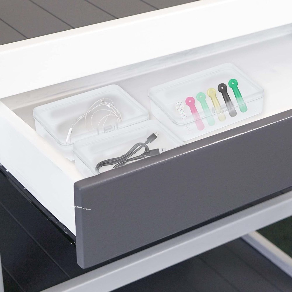 5 Pcs Mini Plastic Storage Containers Box with Lid, Small Storage Containers ...