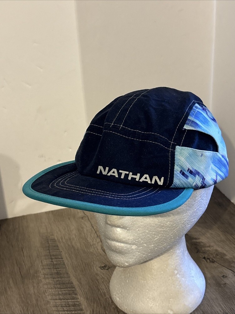 Nathan RunCool Ice Run Hat Cap with Stash Pockets for Ice One Size, Blue