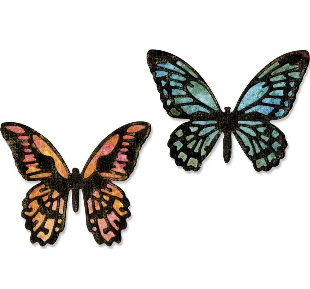 Sizzix - Thinlits Dies By Tim Holtz - Mini Detailed Butterflies - 4pcs - New