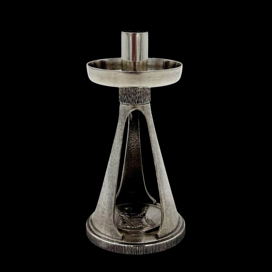 Sterling Silver Pair Candlesticks London 1986 Christopher Nigel Lawrence