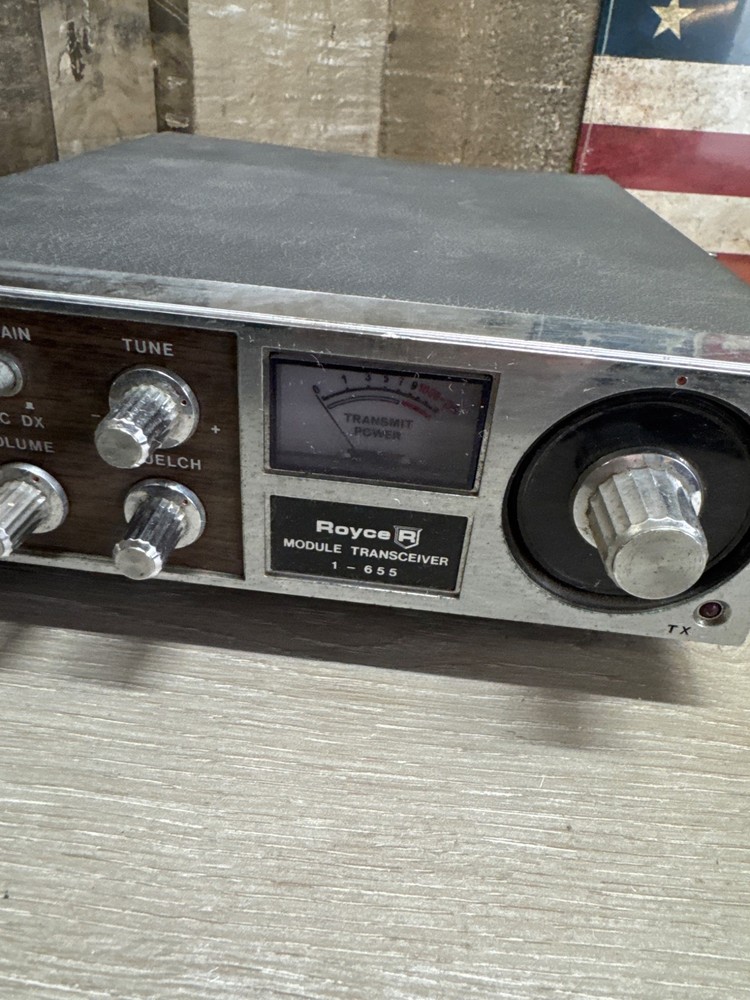 Royce 1-655 CB Radio Module Transceiver with Microphone and Meter Used