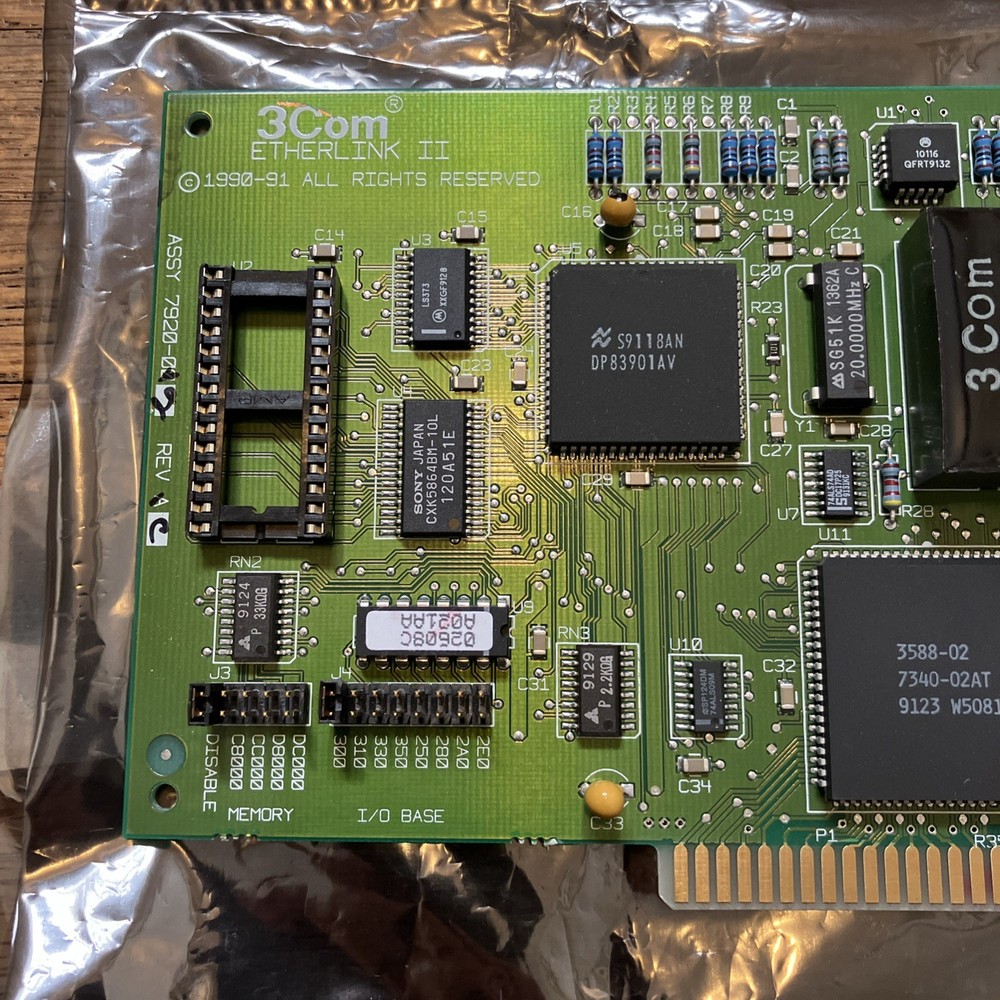 3COM EtherLink II TP Network Adapter Card