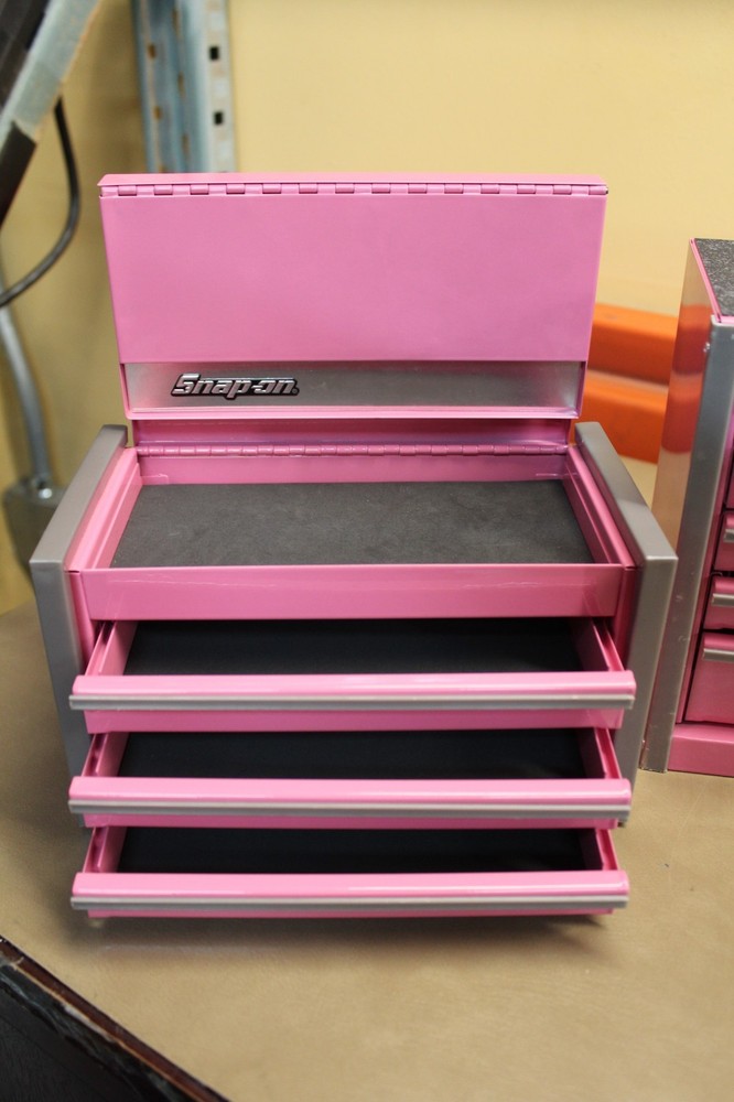 Snap-On - Micro Roll Cab BOTTOM & TOP chest Mini Tool Box Pink.