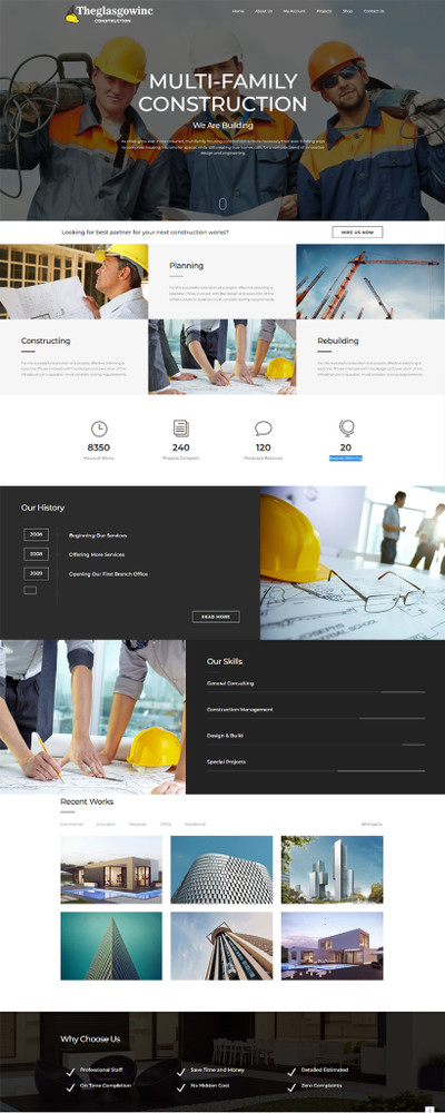 Housing Construction Website Free Hosting / Free Installation / Setup
