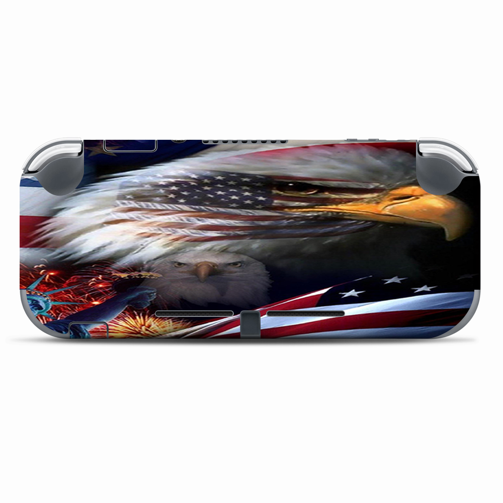 Skins Decals wrap for Nintendo Switch Lite - USA Bald Eagle in Flag