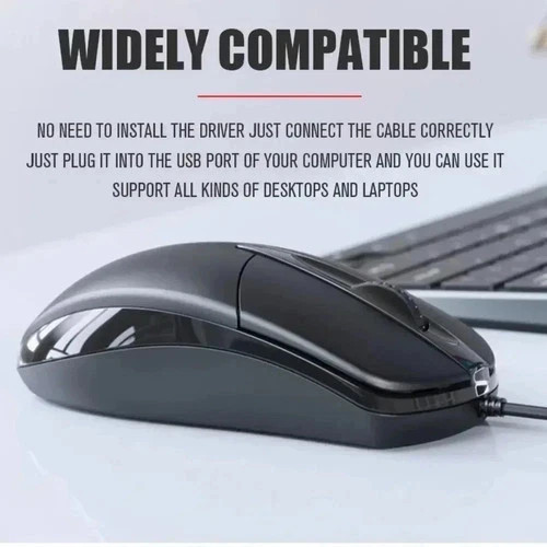 USB 2.0 Optical Wired Scroll Wheel Mouse PC Laptop Notebook Desktop Black Mice*