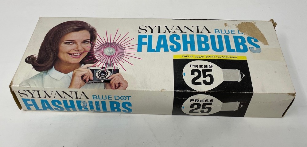 Blue Dot Flashbulbs 10-Pack Sylvania PRESS 25 CLEAR Bulbs