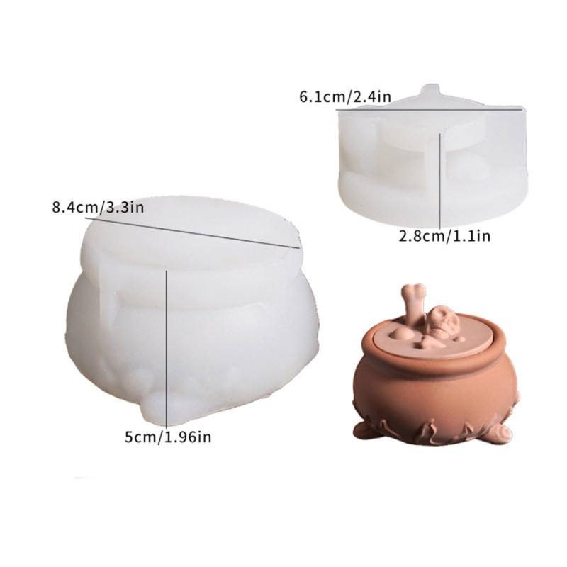 Skull Storage Box Molds Silicone Texture for Crafting Distinctive Storage Box
