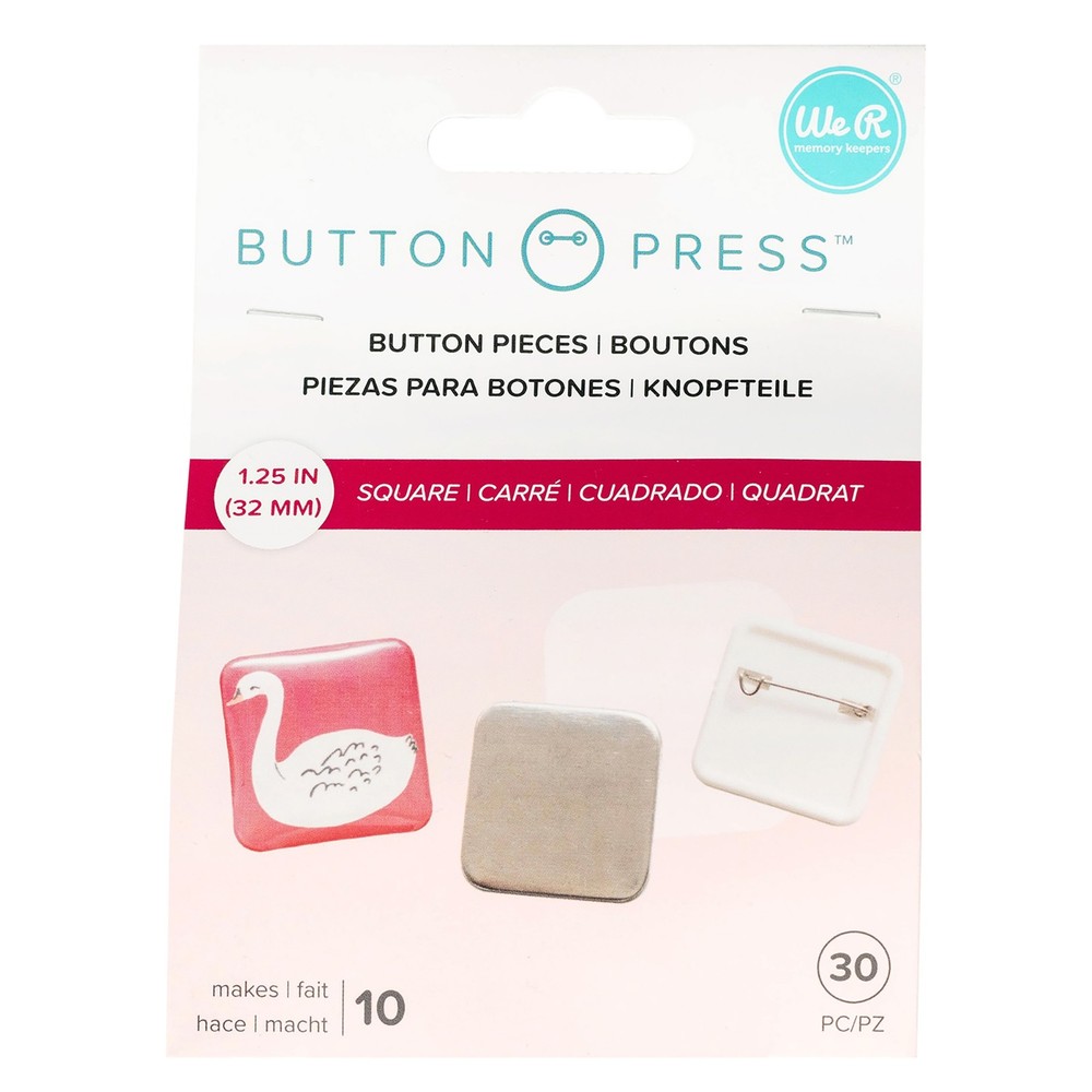 We R Button Press Refill Pack 10/Pkg-Square (31mm)