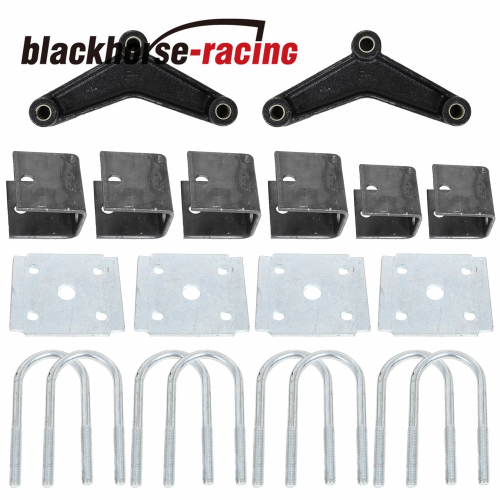 Tandem Trailer Axle Suspension Kit 3500lb 4 Leaf Springs U-bolt & Hanger Kit