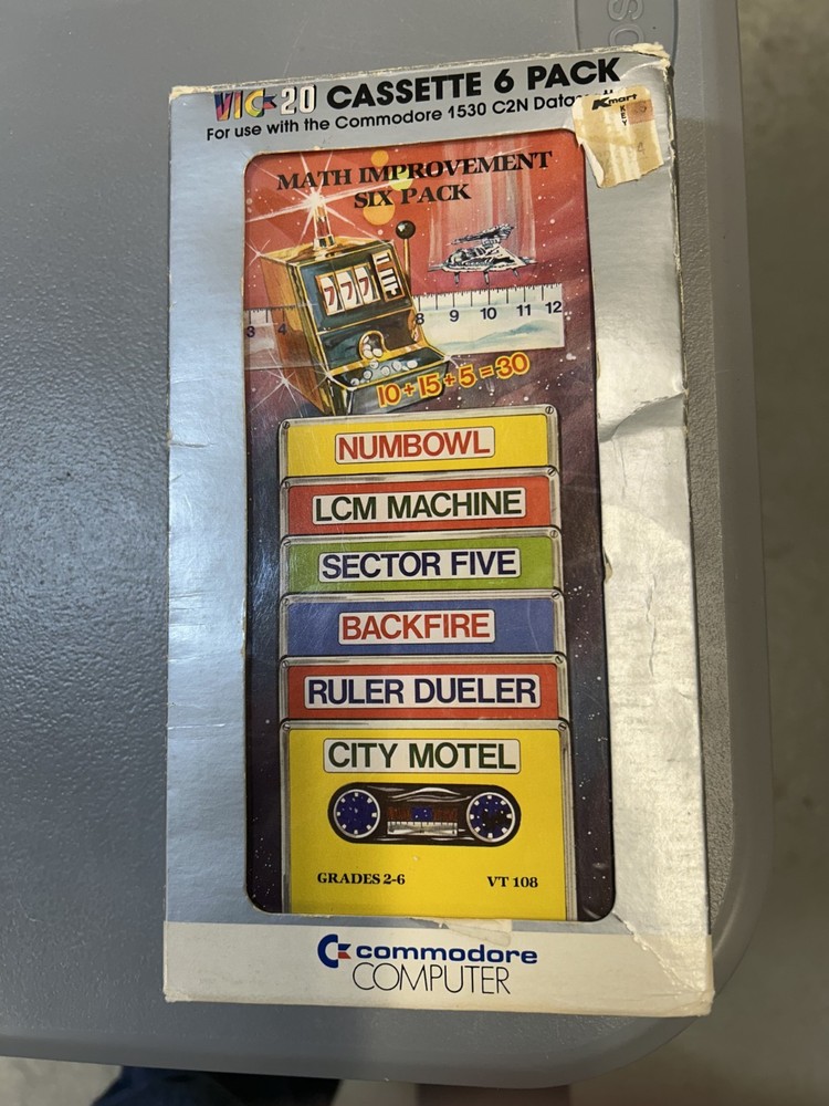 Commodore Vic-20 Cassette 6 pack Math Improvement  Edition