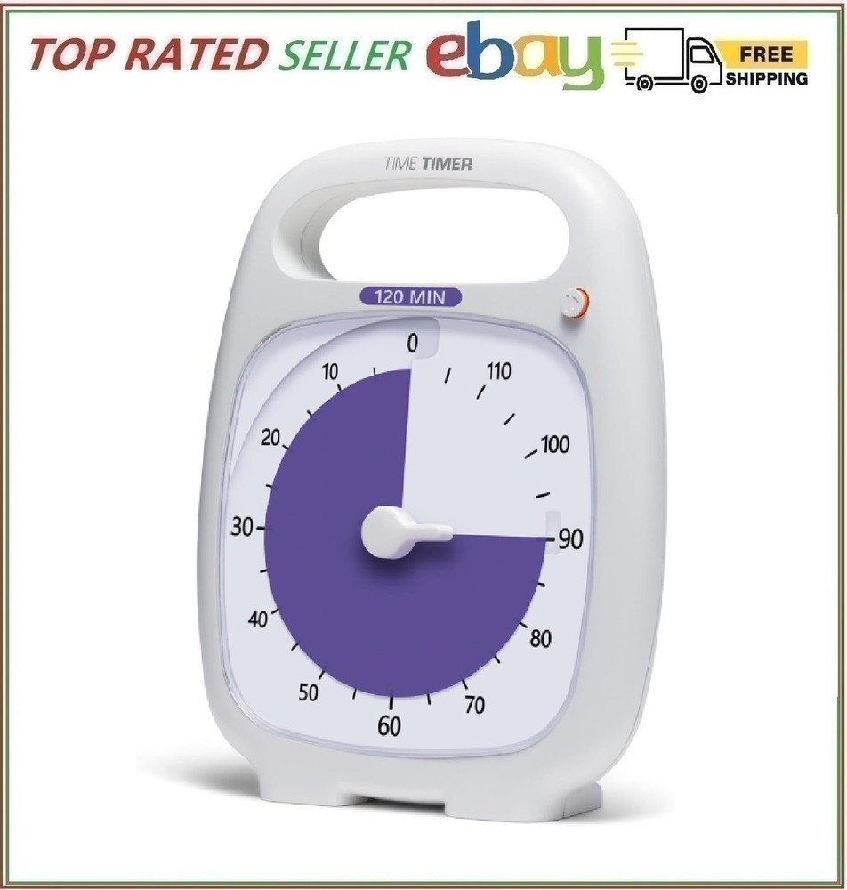 TIME TIMER PLUS 120 Minute Desk Visual Timer Countdown Timer with Portable Ha...