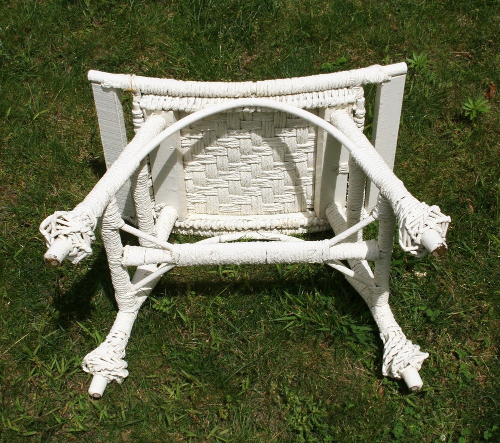 Antique Wicker Bench/Stool, circa 1900