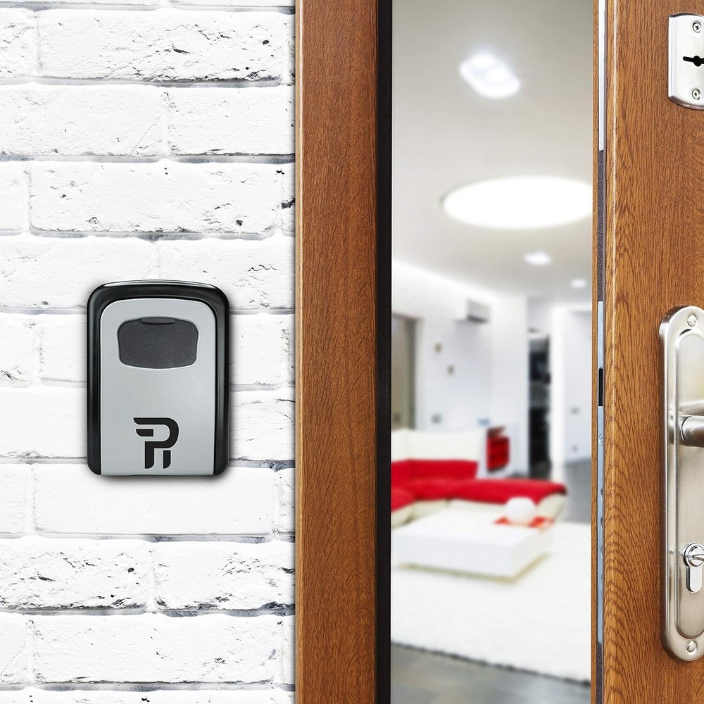 Heavy-Duty Wall Lockbox for Keys - 4-Digit Code, Rust-Resistant Outdoor Storage