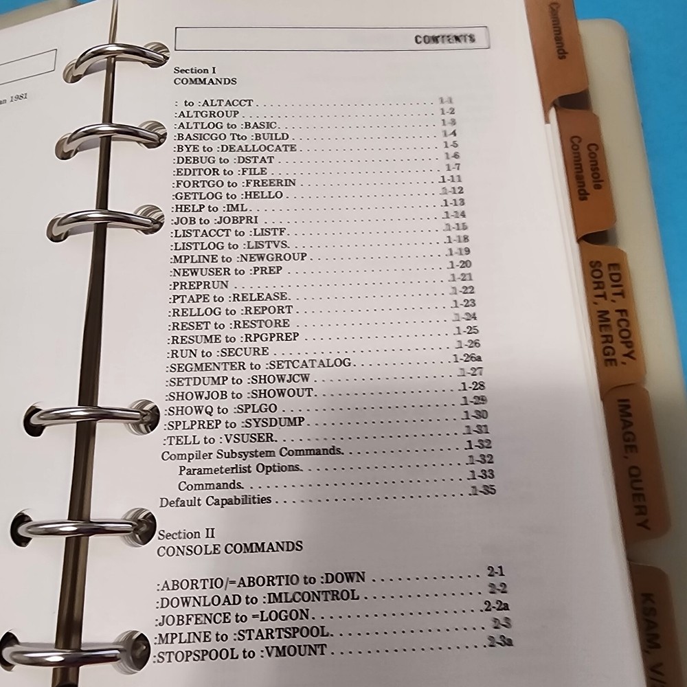 Vtg 1981 Hewlett Packard HP 3000 Computer Systems MPE Software Pocket Guide