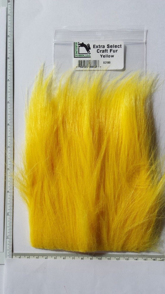 HARELINE DUBBIN "  EXTRA SELECT CRAFT FUR "   YELLOW    Fly Tying