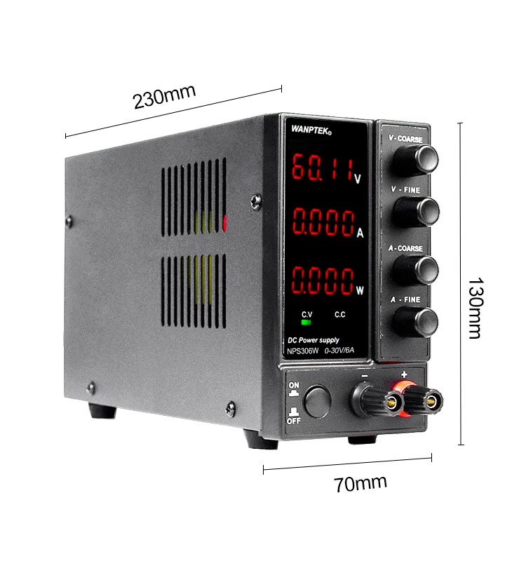 Adjustable 0~60V 5A Bench DC Power Supply Lab Variable Regulated Power Switching