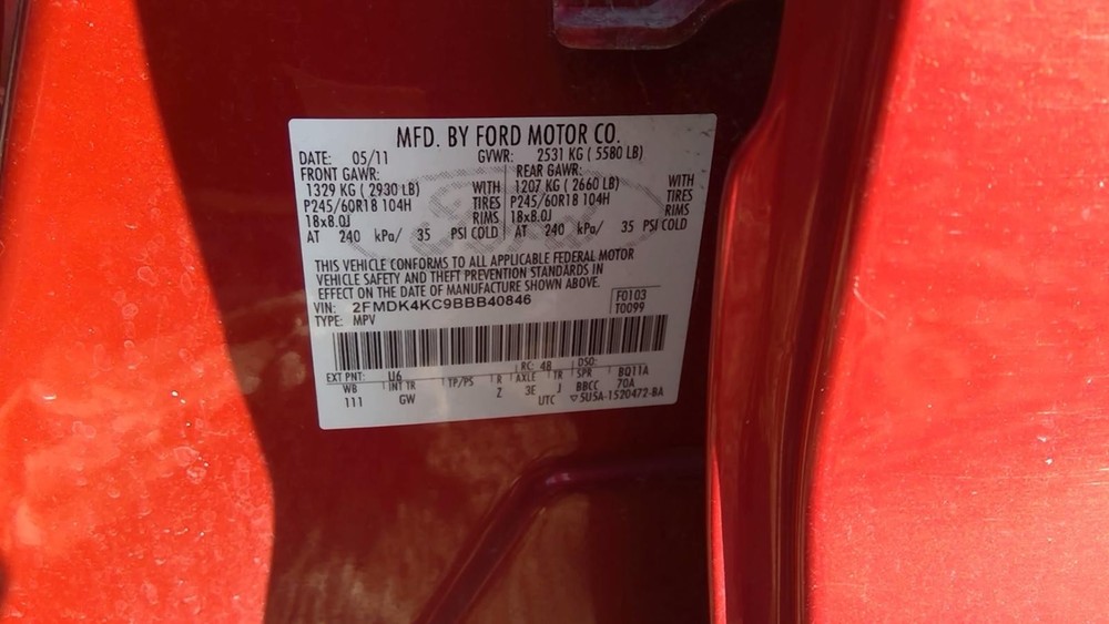 Used Front Center Infotainment Display fits: 2011 Ford Edge Front center dash mo