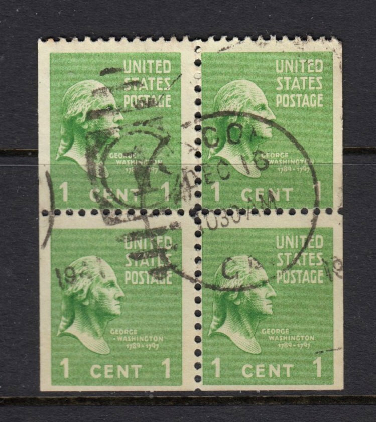 US  sc# 804 DEC, 16 1941 HANDSTAMP   19H47