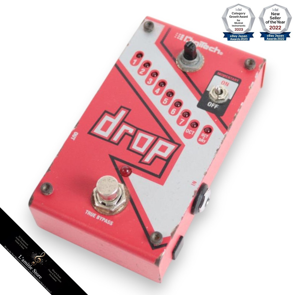 Digitech DROP Compact Polyphonic Tune Pitch Shifter Octaver JP Analog Red Used
