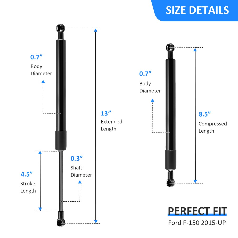 Fits 2009-2018 Ram 1500 2500 3500 Tailgate Assist Shock Struts Liftgate Support
