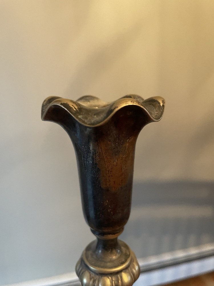 Antique Silver Plated Sabbath Candle Sticks