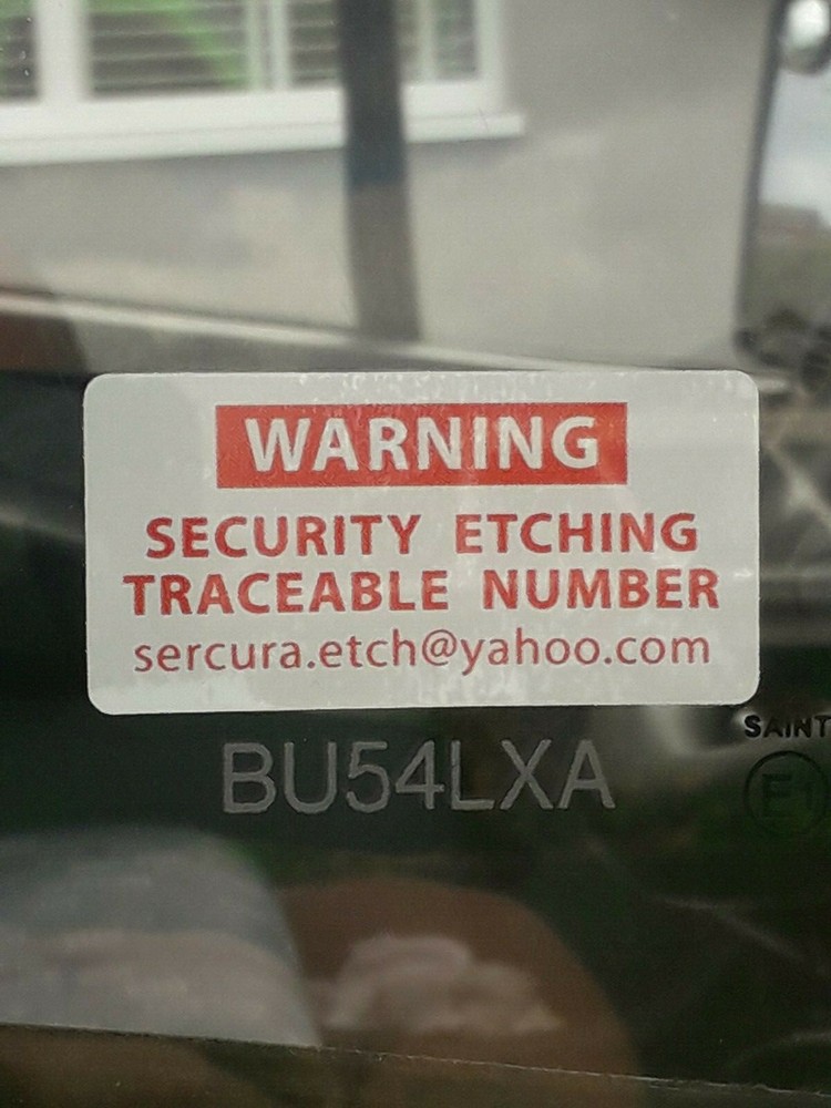 vehicle car van etching securtiy window glass etch etching kit