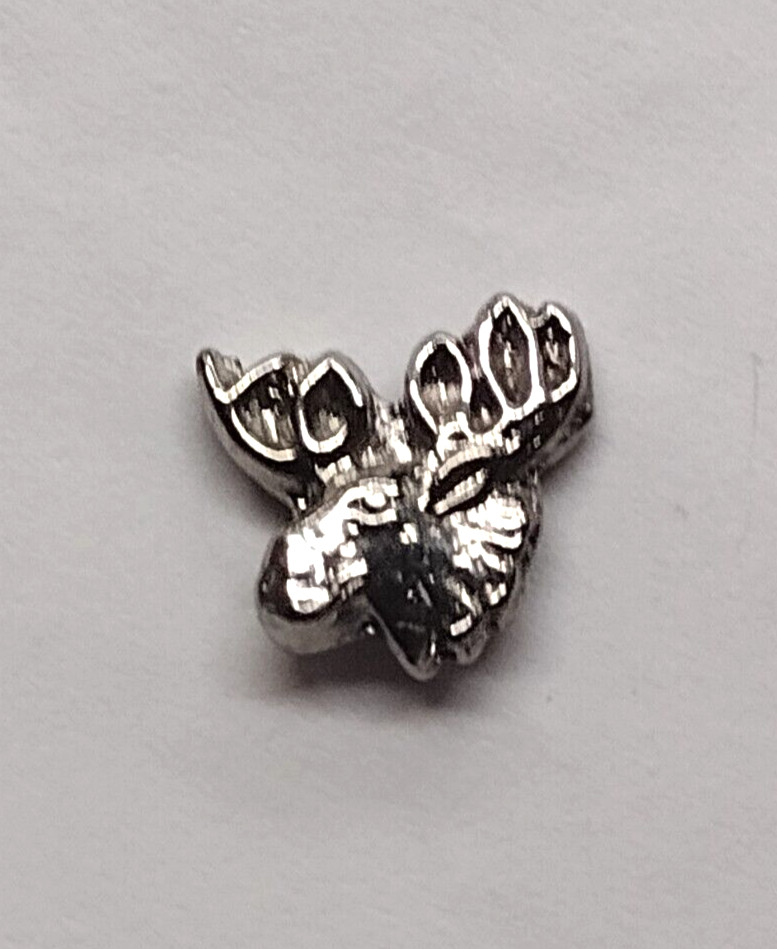 Moose Head Silvertone Small Tack Pin