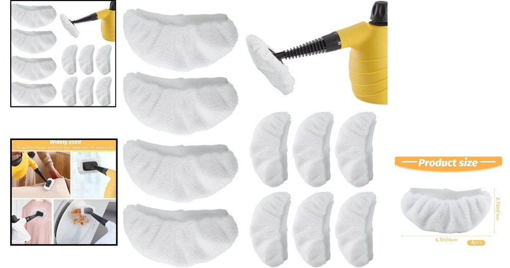 Multi-Surface Steam Cleaner Accessories - 10 PCS Eco-Friendly Microfiber Pads