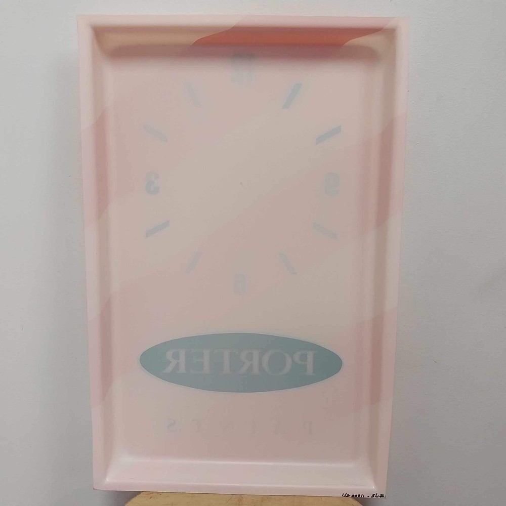 PANEL(only) for VINTAGE PORTER PAINTS PLASTIC CLOCK SIGN ADVERTISING