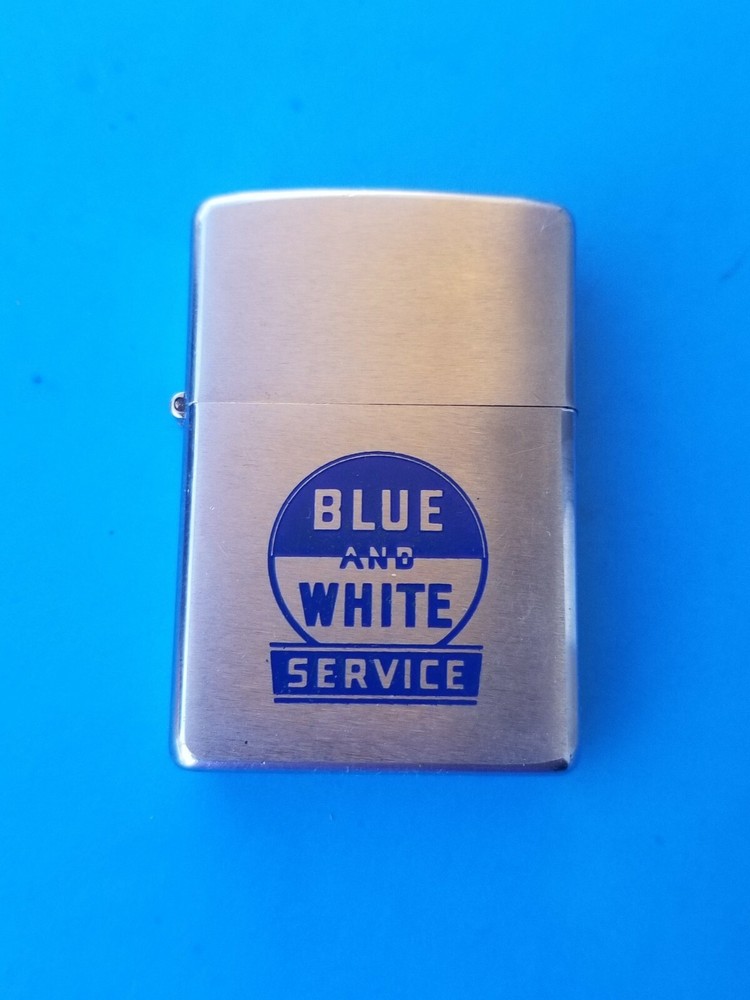 Unique & rare - Zippo Lighter - Blue & White Service //