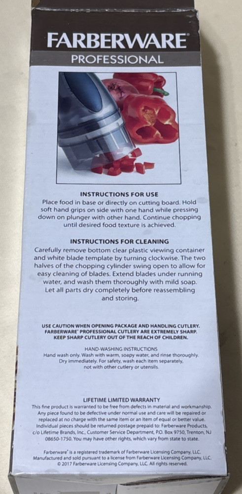 Farberware Professional Food Chopper NEW