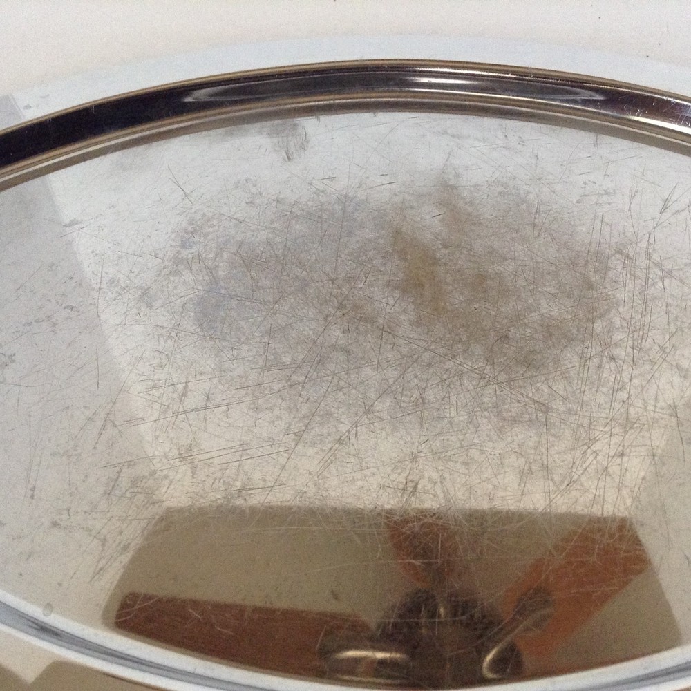 VTG MCM Stainless Kormax Tray w/Teak Handle MId Century Modern Oval Rectangular