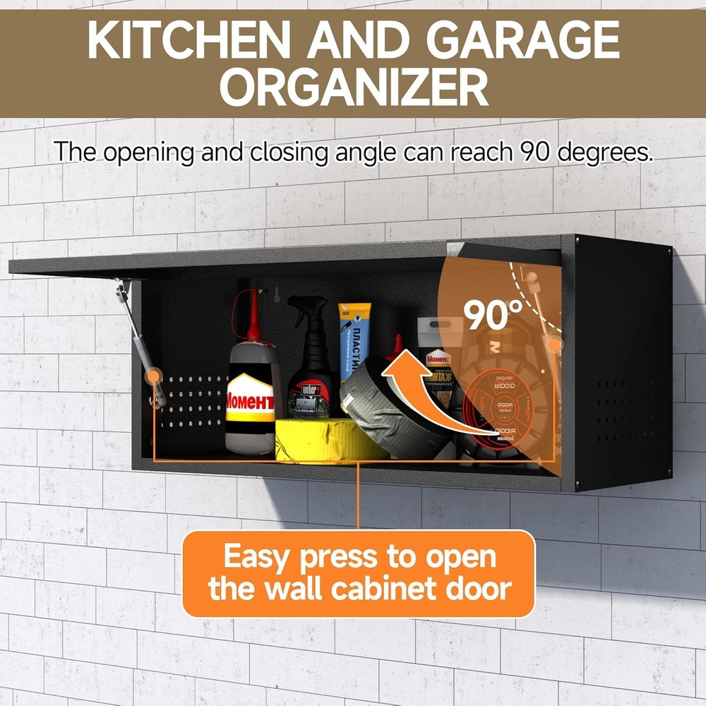 8 Pcs Garage Workshop Set Garage Storage Cabinet System Rolling Cabinet Shelving
