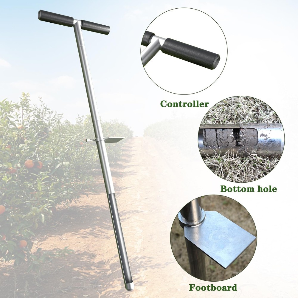 36" Soil Sampler Probe,Stainless Steel Soil Sampler Tool,Soil Core Sample Bag...