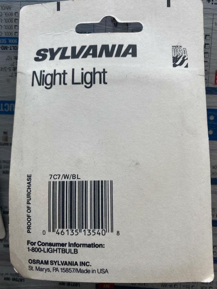 SYLVANIA NIGHT LIGHT APPLIANCE LIGHT BULB 7 C7/W/BL (8-PIECES)